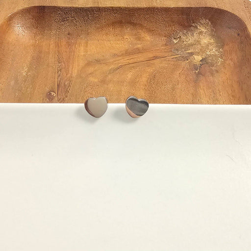 Silver Luxe Heart Studs