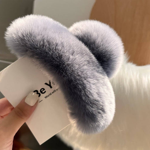 Grey Back Of The Head Cute Plush Hairpin Headdress Hair Claw Clip