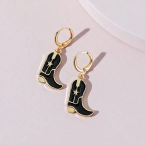 Cowboy Boots Drop Earrings