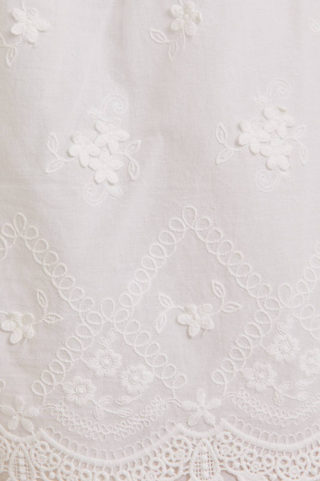 Cotton Eyelet Skirt With Lined Skirt