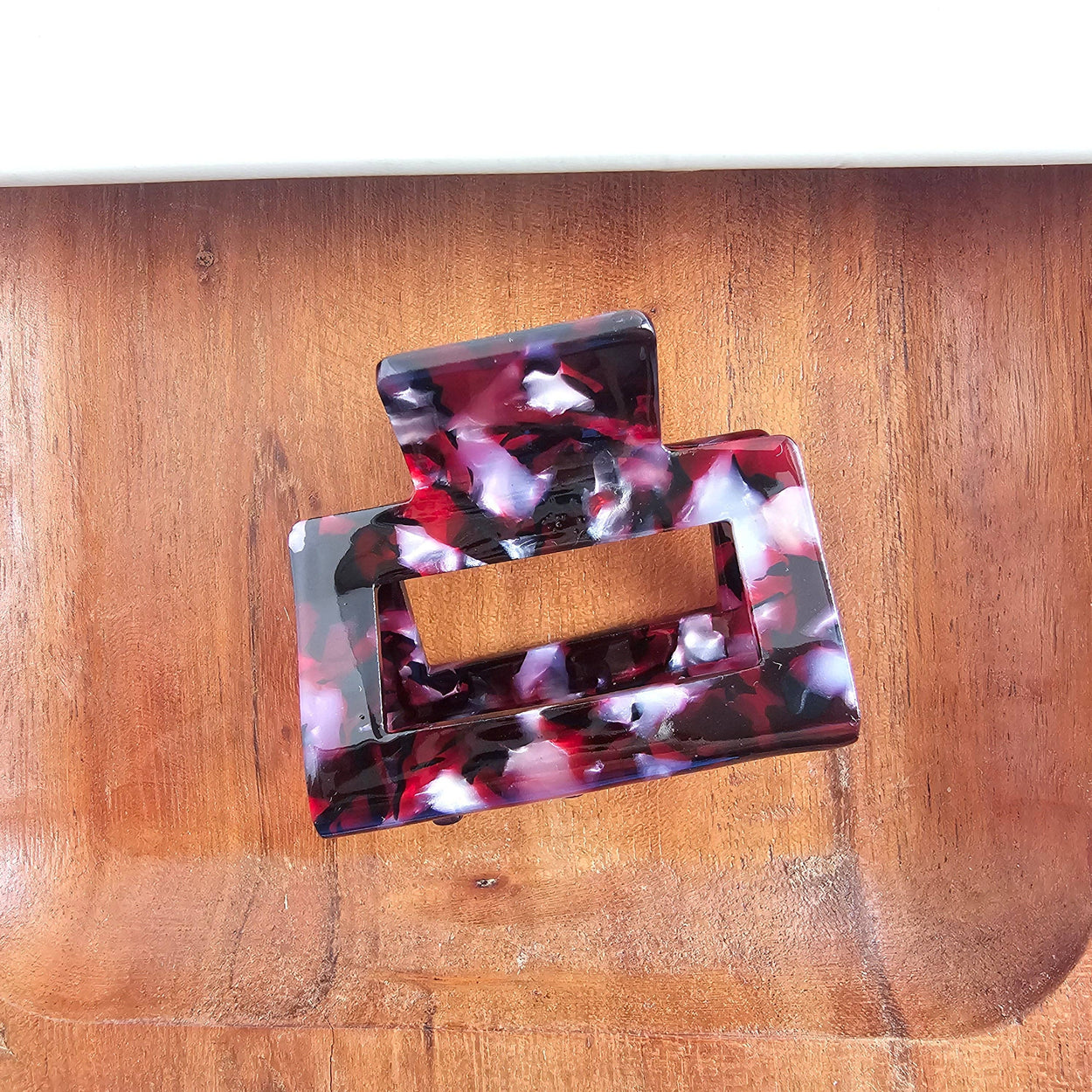 Burgundy Carly Hair Claw