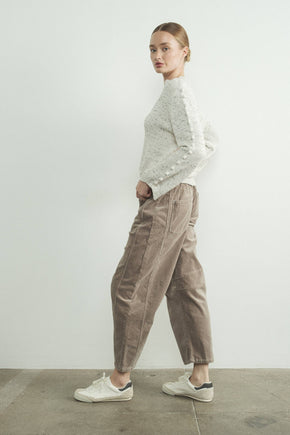 Mink Corduroy Slouchy Relax Fit Pants