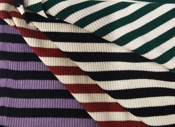 Green Striped Turtle Neck Sweater