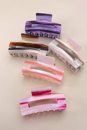 Peach Colorful Blended Hair Claw Clip