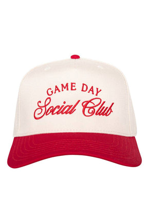 Red Game Day Social Club Two-Toned Vintage Hat