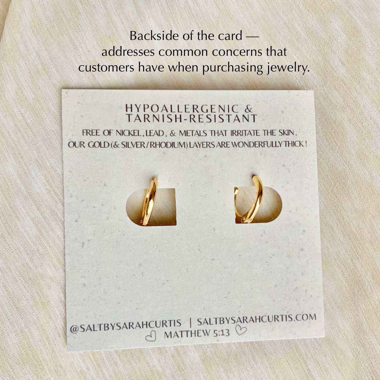 Teal Emerald Gem Hoops