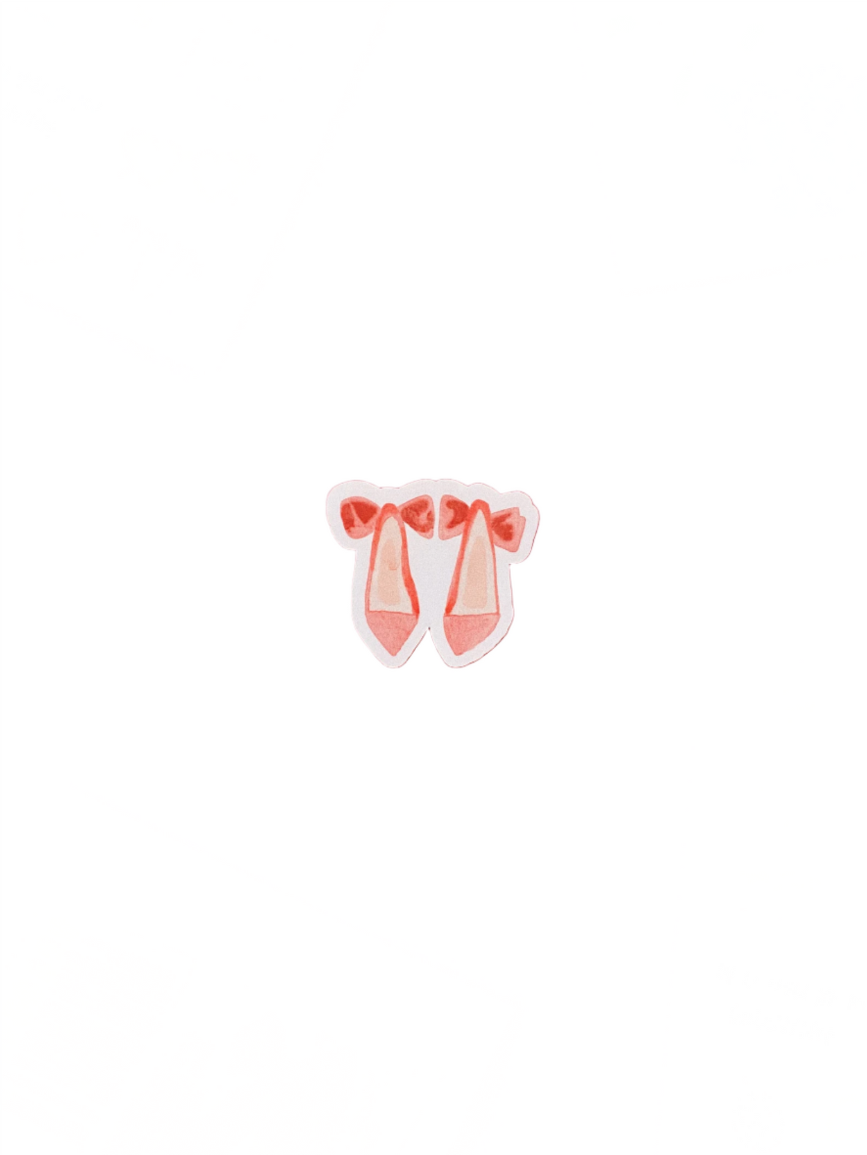 Pink Bow Shoes Sticker