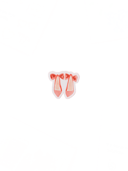 Pink Bow Shoes Sticker