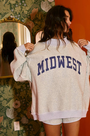 ''MIDWEST BABE' Reversible Sweatshirt