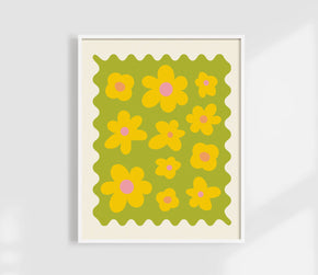 Retro Flower Print