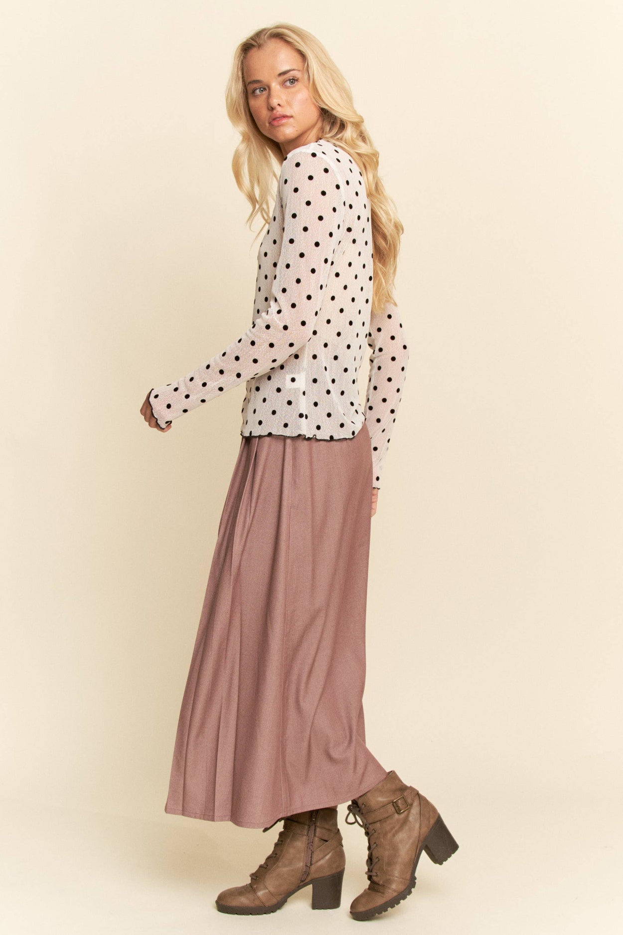 White Mesh Layering Top