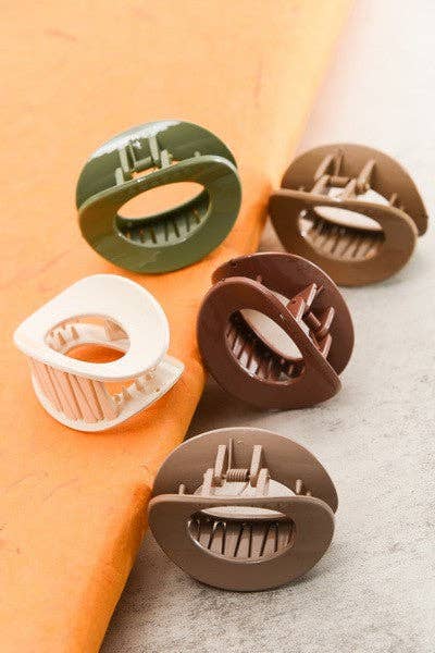 Brown Bubbly Muted Hair Claw Clip