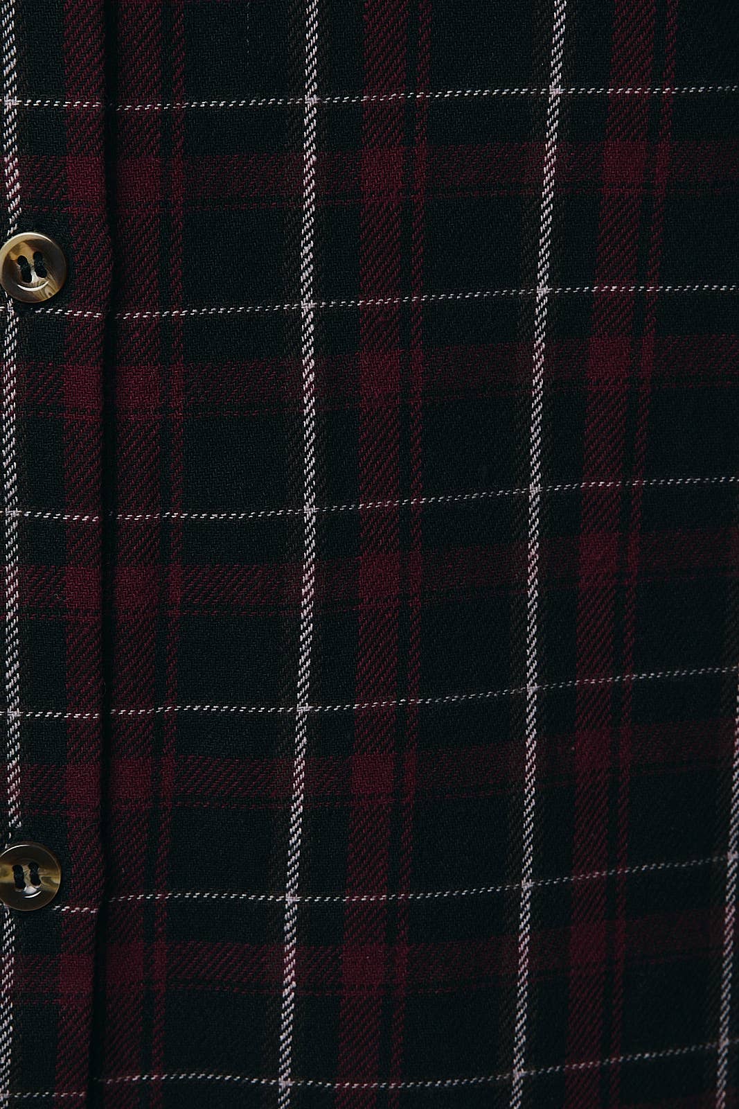 Black Burgundy Plaid Long Sleeve Shirt Mini Dress