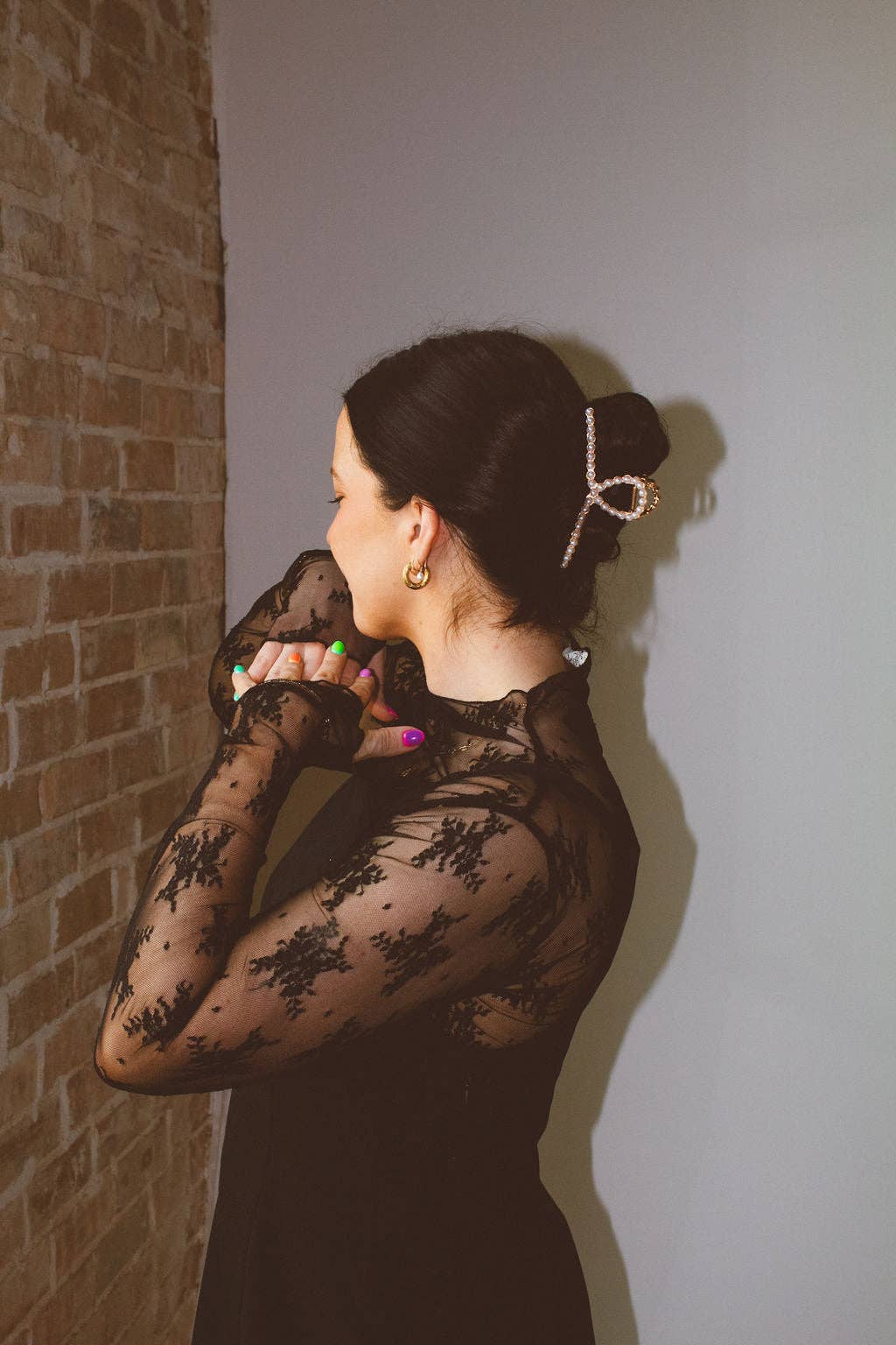 Pearl Swirl Claw Clip