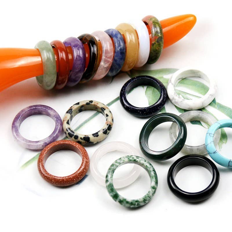 Amethyst Earthy Natural Stone Ring