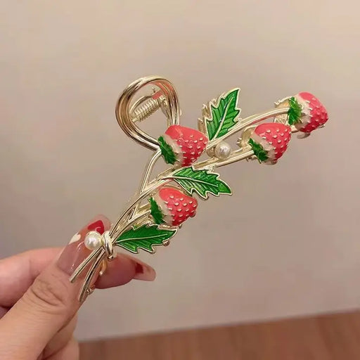 Red Cute Strawberry Hair Clip