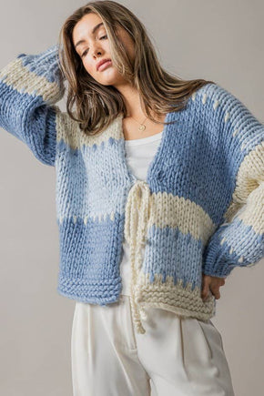 Blue Piece by Piece Cardigan