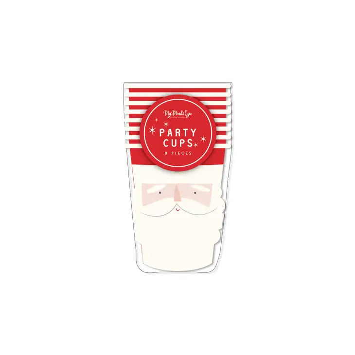 Believe Santa Face With Handle Paper Party Cup