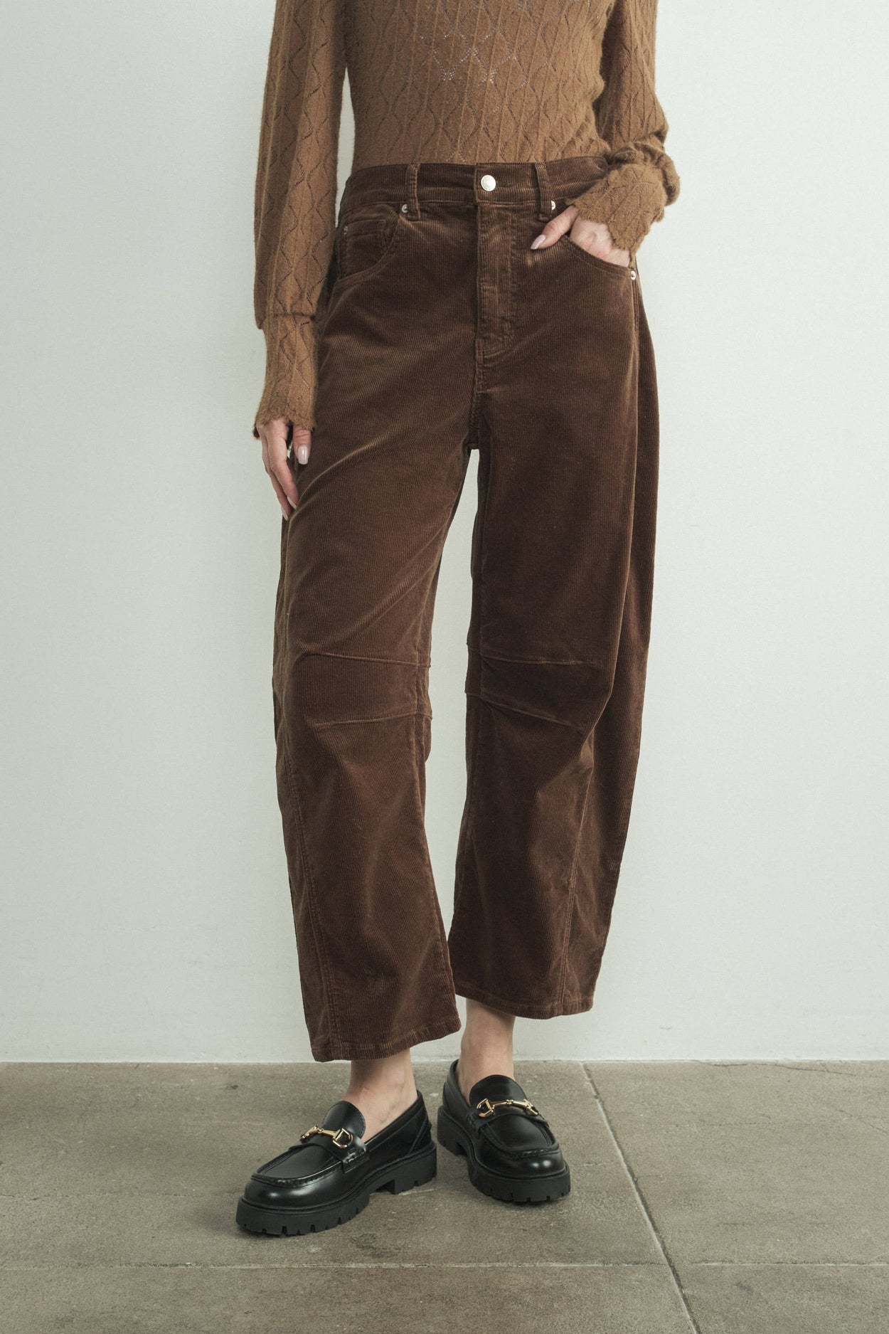 Mink Corduroy Slouchy Relax Fit Pants