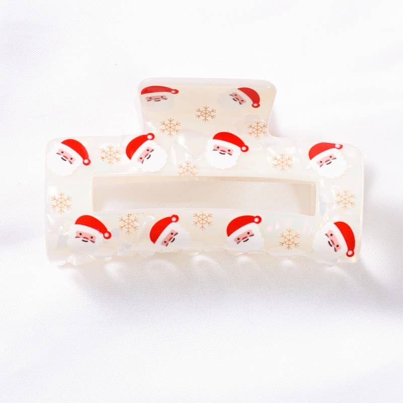 Santa Hair Claw Clip