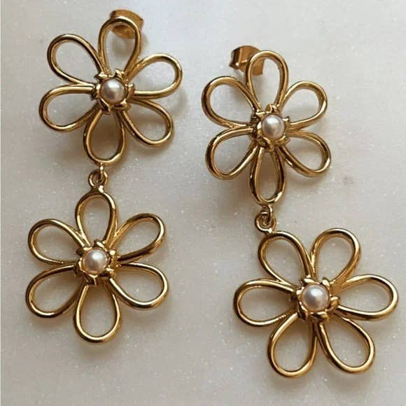 Flower Drop Earrings