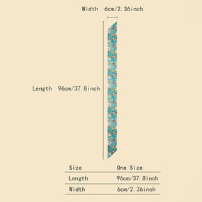 Khaki Chic Floral Letter Twilly Scarf