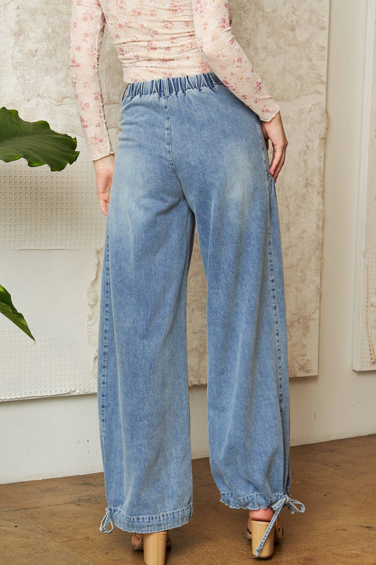 Plus Wide Leg Denim Jeans