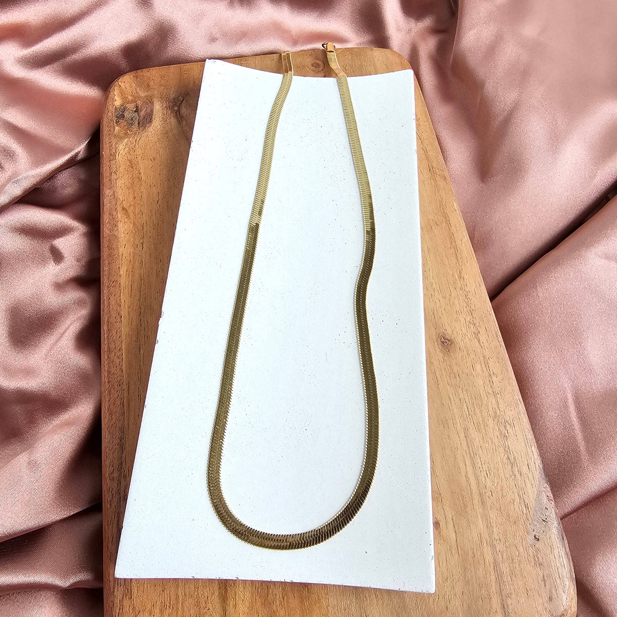 20" Luxe Gold Herringbone Chain