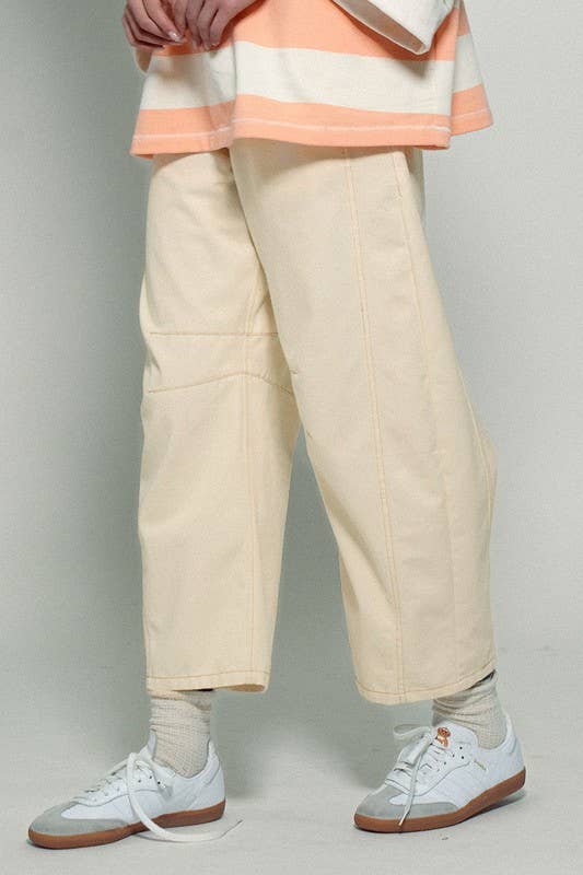 Cream Barrel Jeans