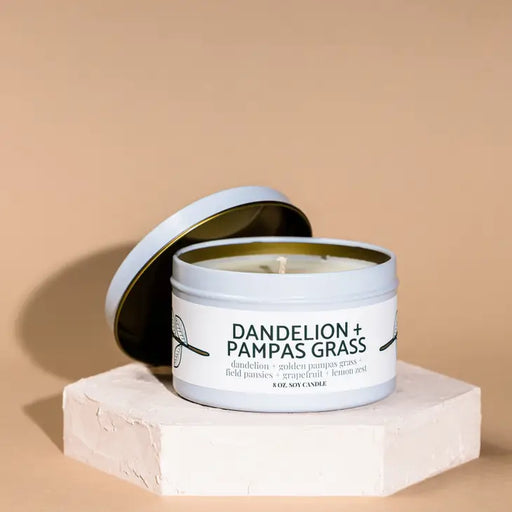 Dandelion + Pampas Grass Candle Tin