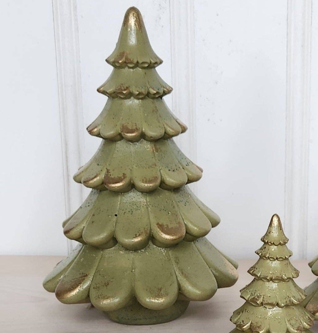 Olive Concrete Christmas Tree