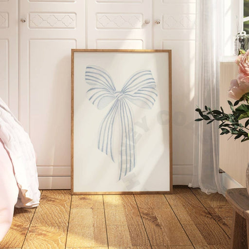 Blue Coastal Grandmother Vintage Hair Bow Poster