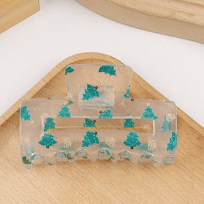 Christmas Tree Hair Claw Clip