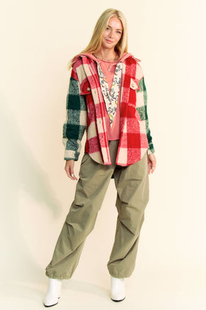 Plus Plaid Chest Pocket Shacket