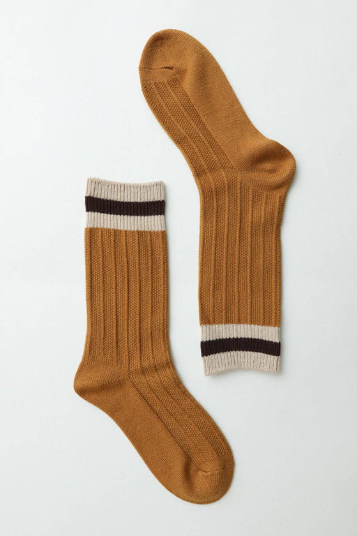 Mustard Color Block Socks