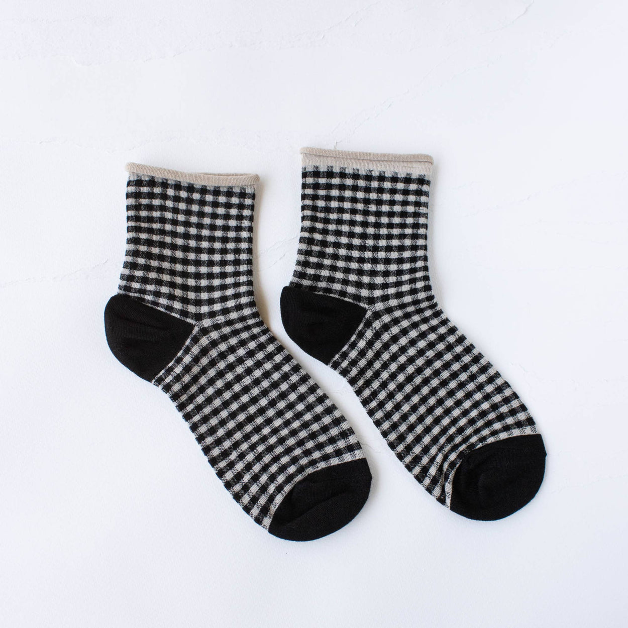 Mauve Picnic Mid Crew Socks