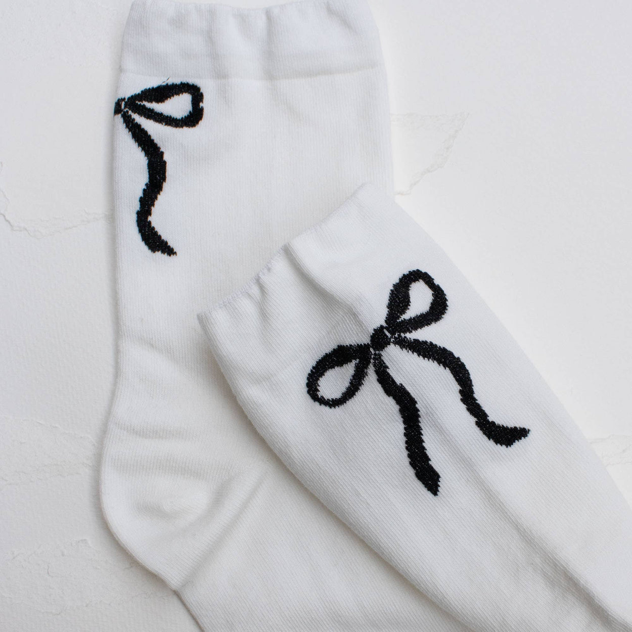 Cream Women's Holiday Ribbon Bow Casual Socks