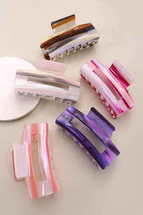 Peach Colorful Blended Hair Claw Clip