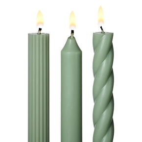 Green Assorted Taper Candles