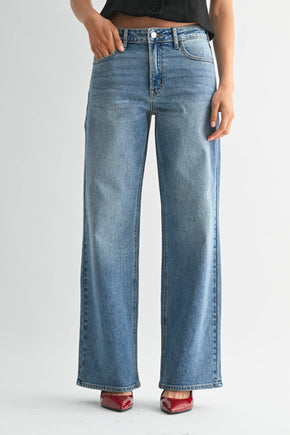 High Rise Medium Denim Jean
