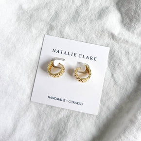 Geometric Huggie Hoop