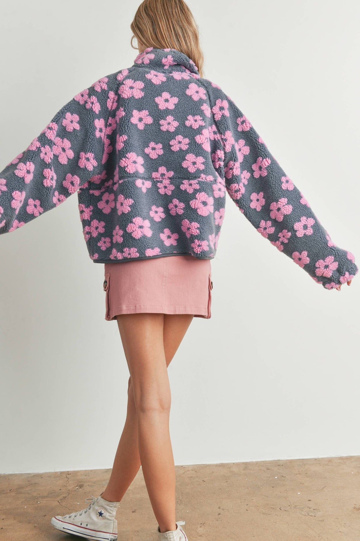 Pink Daisy Fleece Sherpa