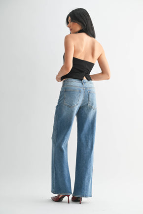 High Rise Medium Denim Jean