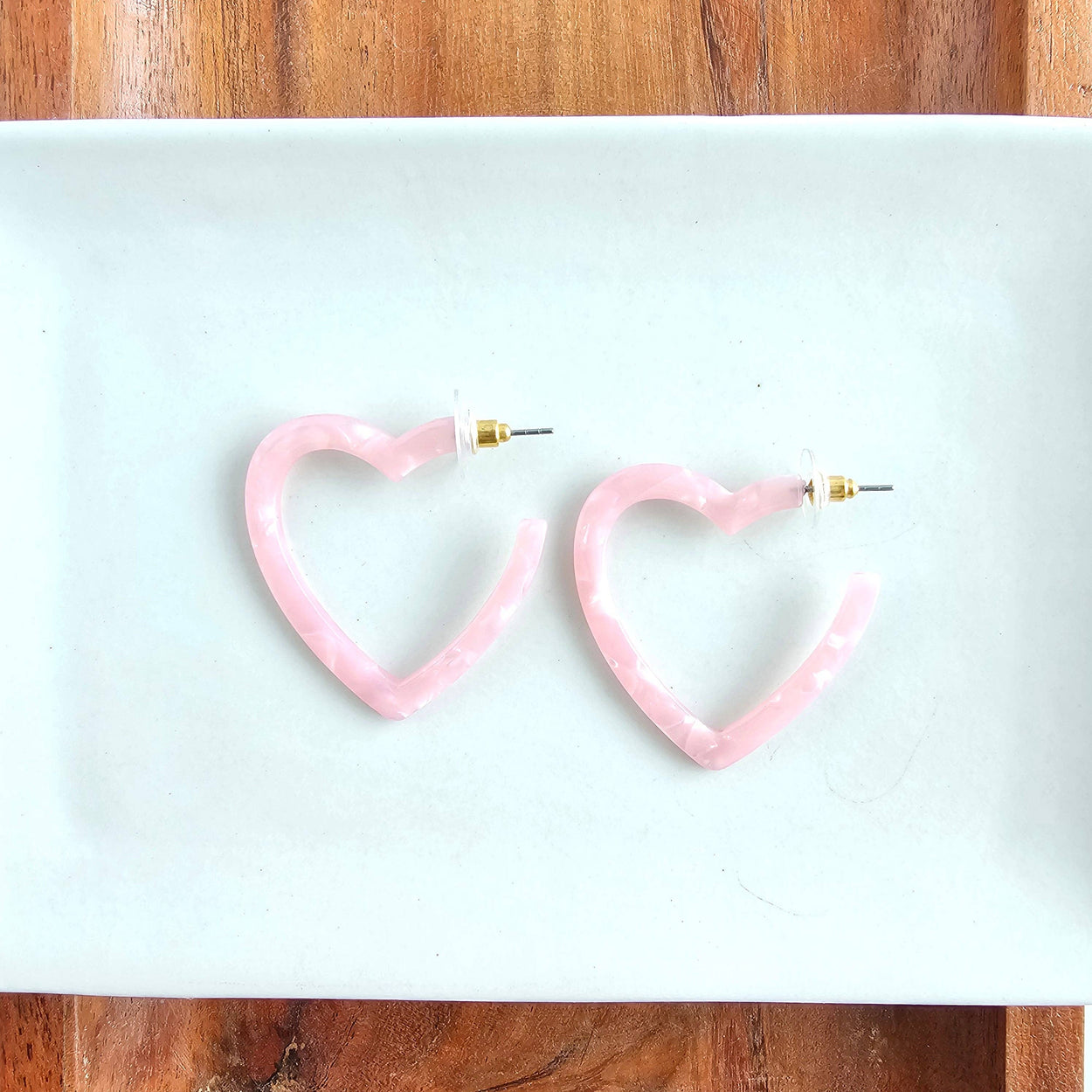 Pink Heart Hoops