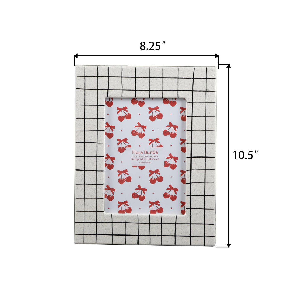 5 x 7 Checker Line Ceramic Frame