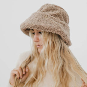 Mocha Sage Sherpa Bucket Hat