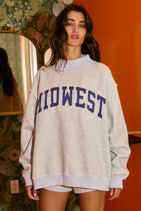 ''MIDWEST BABE' Reversible Sweatshirt