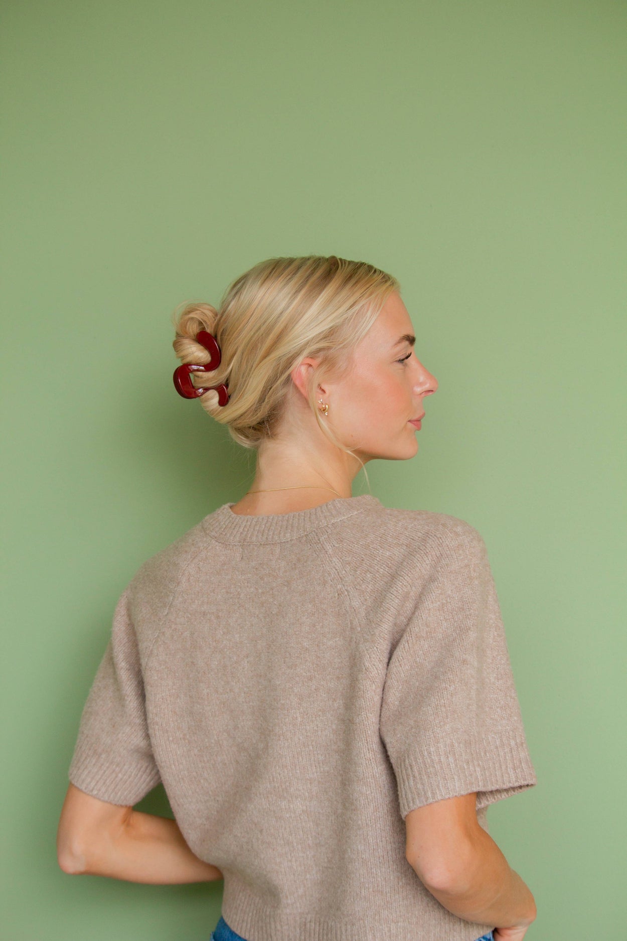 Magenta Swirl Claw Clip