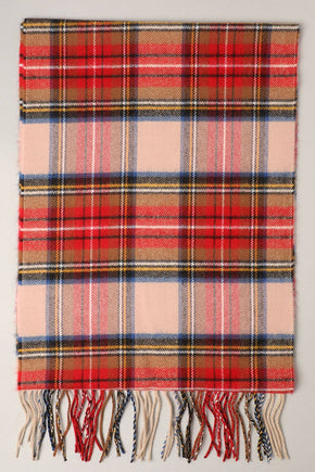 Ivory Softer Than Cashmere Tartan Plaid Muffler Scarf