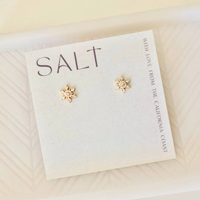 Gold Snowflake Studs